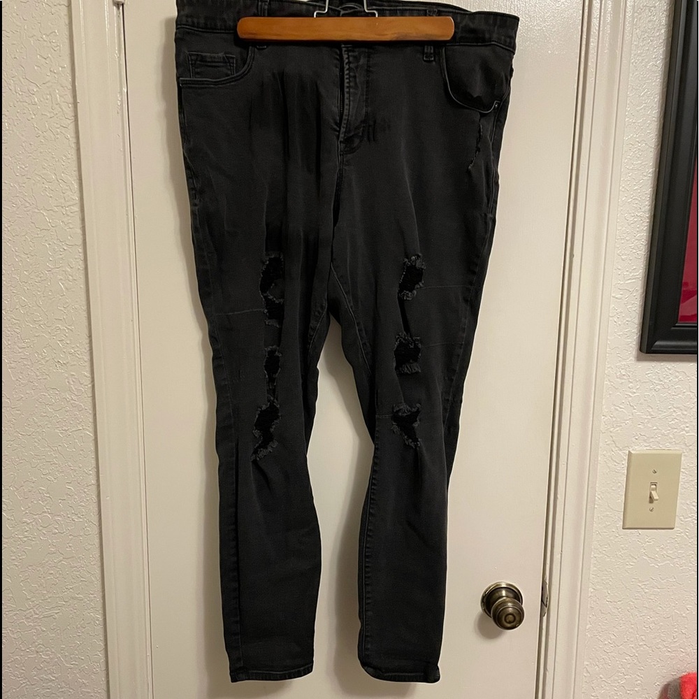 Plus Size Distressed Denim
